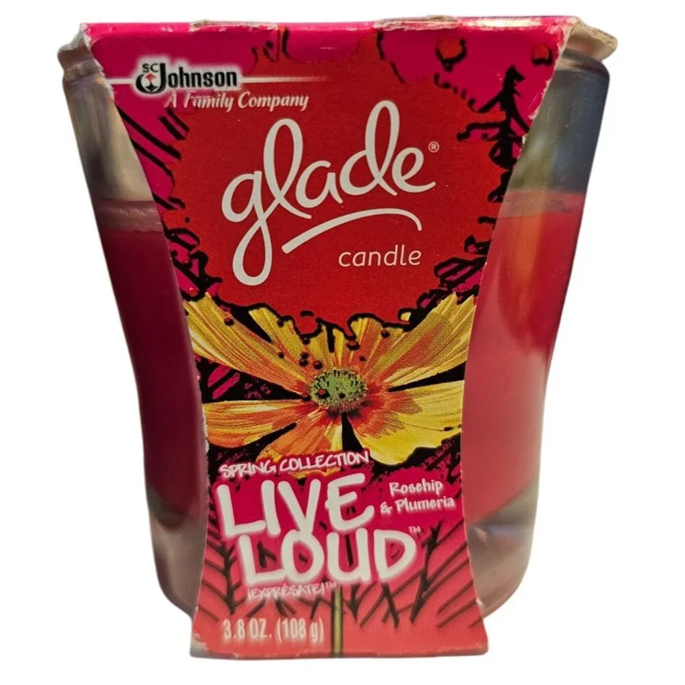Glade Candle Spring Collection Lift Off Splash Out Live Loud Set of 3 NEW